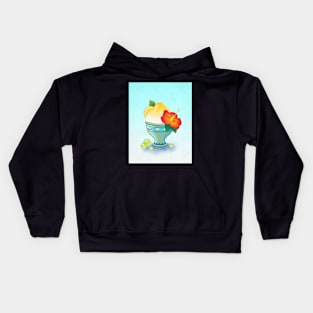 Minhwa: Lemon Ice Flake Blue (Korean traditional/folk art) Kids Hoodie